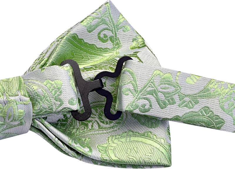 GUSLESON Bow Ties for Men Pre-tied Adjustable Paisley Bowties for Wedding Business Party - Image 3